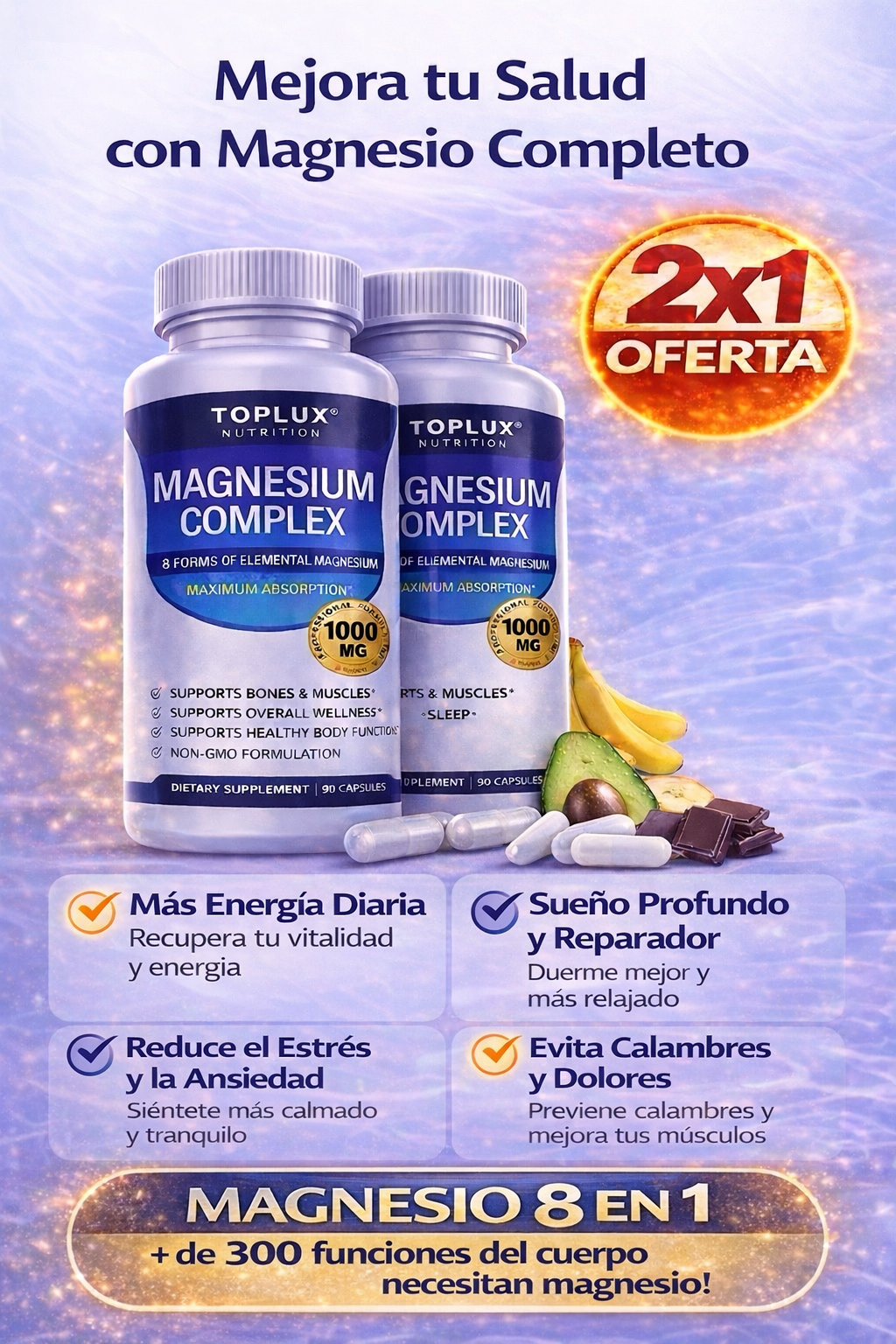 OFERTA 2x1 Magnesio Complex | Más Energía, Mejor Sueño y Menos Estrés